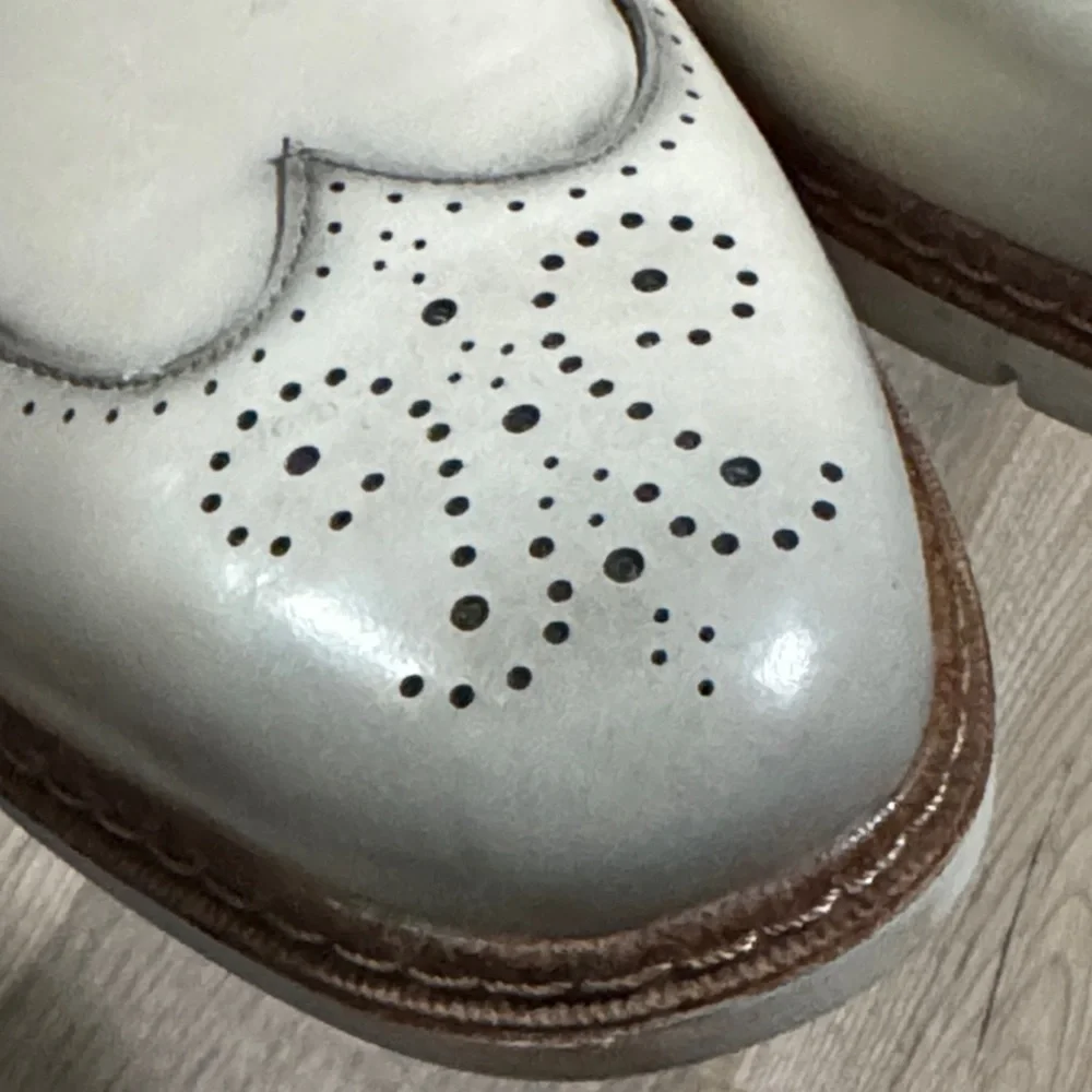 Stacy Adams Men’s Classic Cream Synergy Wingtip Oxford Dress Shoes Size 9